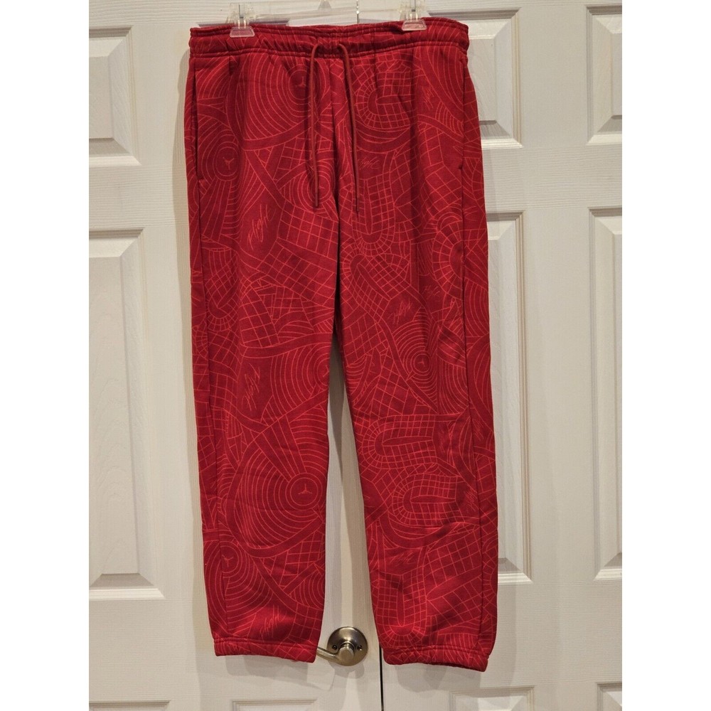 Nike Women's Jordan Jumpman Flight Brooklyn Sweatpants XL DV1447-687 Red $75